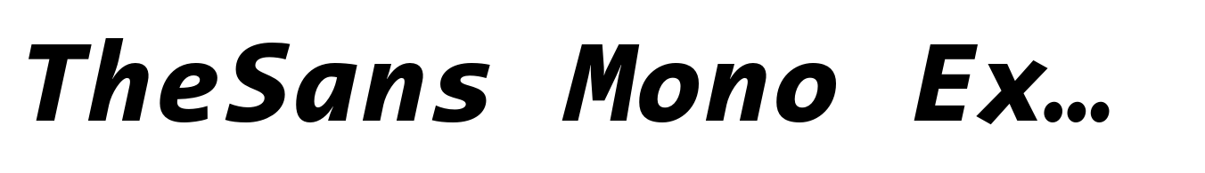TheSans Mono ExtraBold Italic